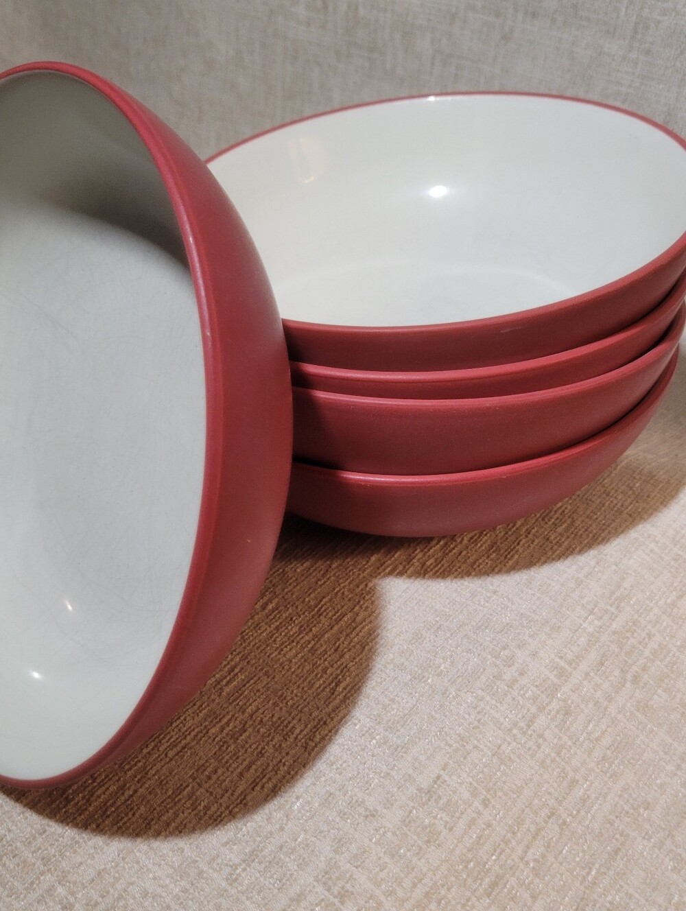 Noritake Colorwave Raspberry 7" Cereal/Soup Bowls, Set of 5- Pattern 8045